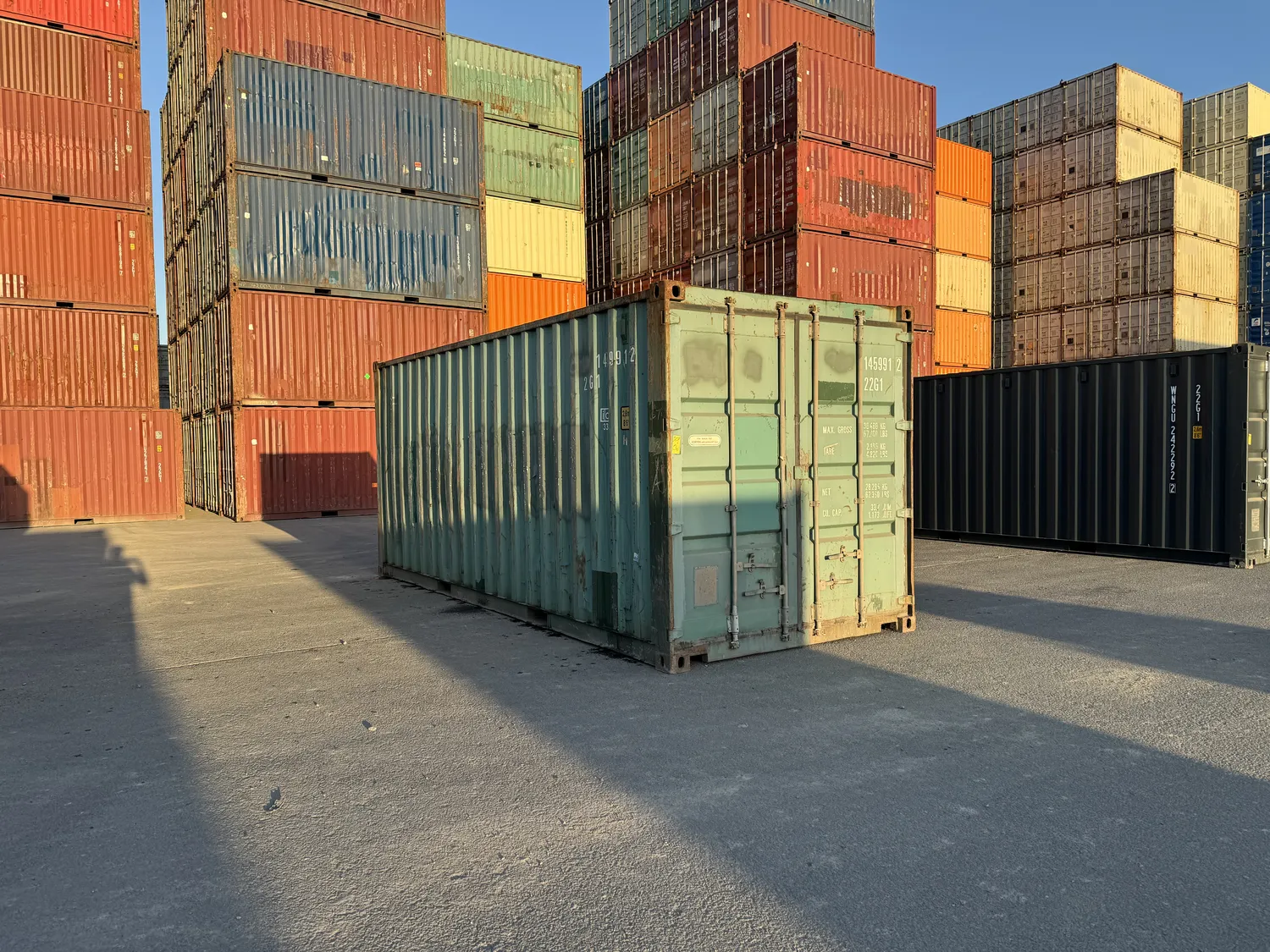 Checked used shipping containers ready for the Gympie region